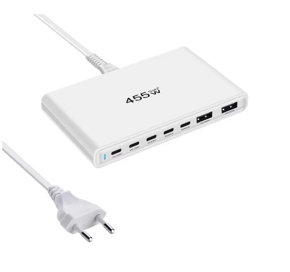 Мережевий зарядний пристрій GaN5 pro YMS-455W (2Type-C-100W+3Type-C-65W+2USB30W) Білий Вінниця - фото 1