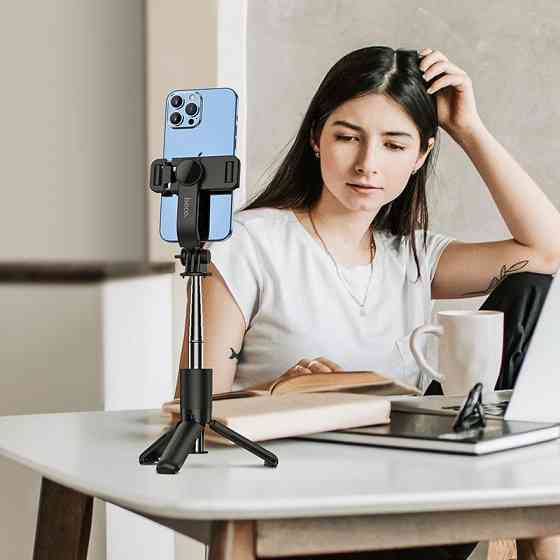 Селфі-монопод HOCO K17 Figure mini live broadcast stand Black Одеса