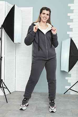 Зимовий спортивний костюм на хутрі "Nord" оптом | Батал Графіт, 50-52 Київ