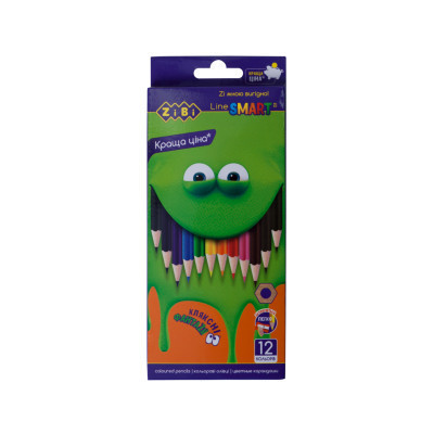 Олівці кольорові ZiBi Smart line 12 кольорів (ZB.2424) Вінниця - фото 1