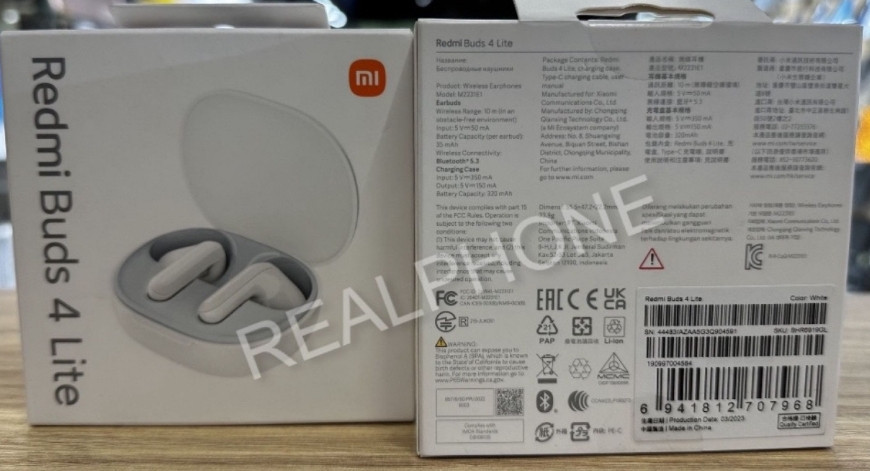 Наушники: Xiaomi Redmi Buds 4 Lite White. Харьков - изображение 2