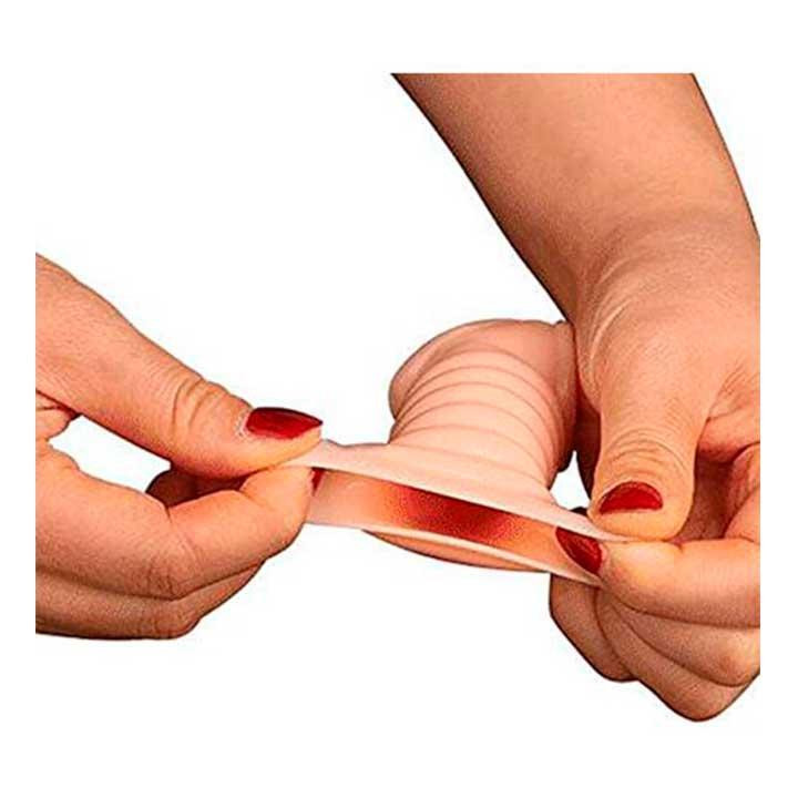 Рельєфна насадка на пеніс з відкритою голівкою - Тілесний - 12*3,1 см Вінниця - фото 6