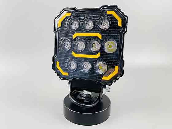 Фара LED квадратна, біле та жовте світло, 112 мм х 128 мм х 37 мм (ширина). 9-60V. Мукачево