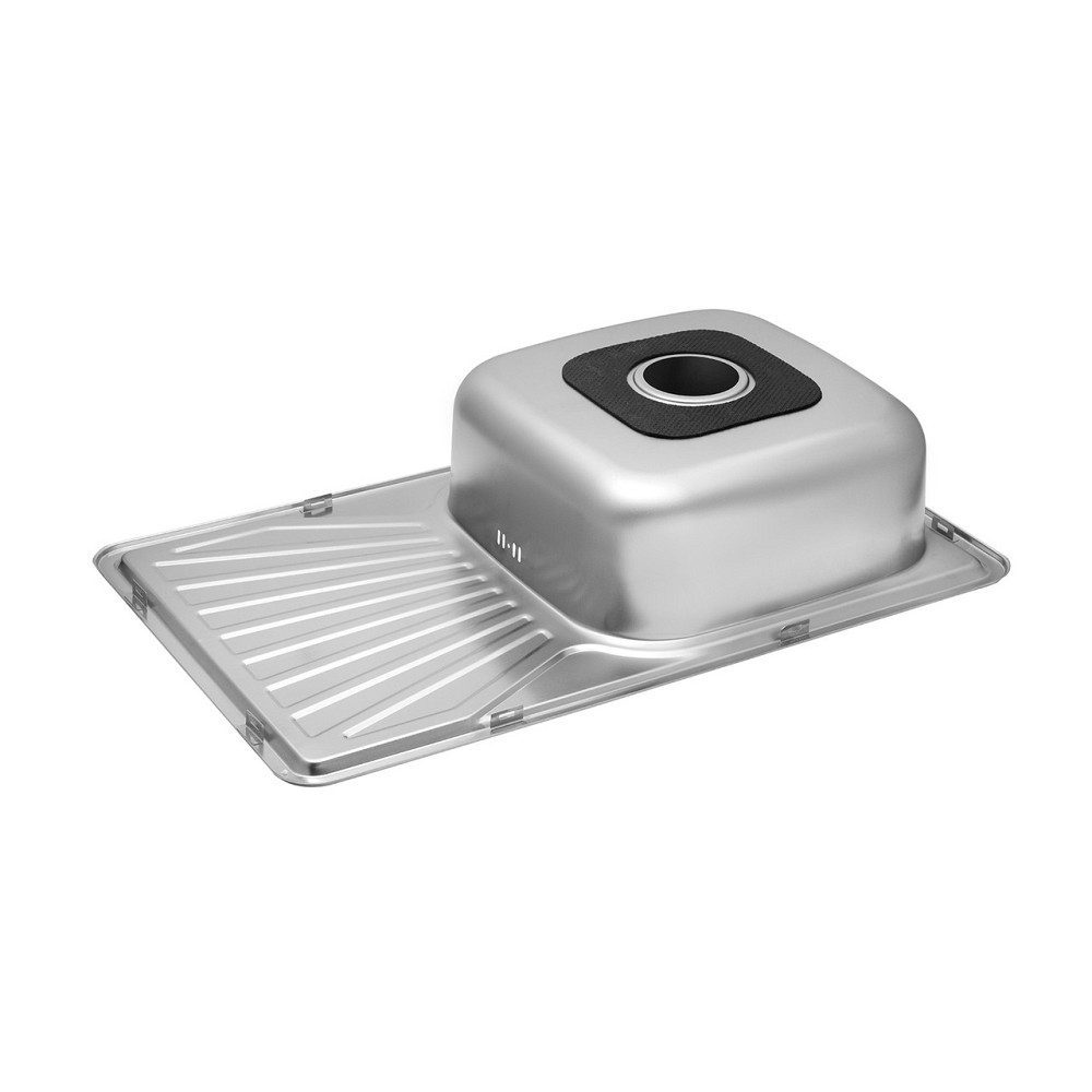 Кухонна мийка з нержавіючої сталі Kroner KRP Dekor - 78х48 (0.8 мм) Київ - фото 8