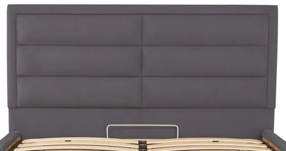 Кровать Двуспальная Orlando VIP 160 х 190 см Мисти Dark Grey С дополнительной металлической цельносварной рамой Темно-серый Киев