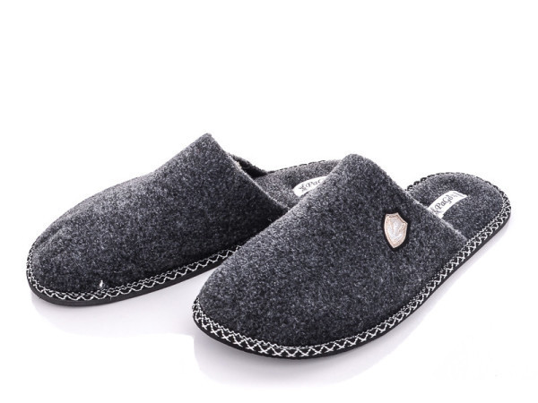 Хатні капці чоловічі кімнатні закриті PaGo сірі повсті розмір 42 Одеса - фото 2