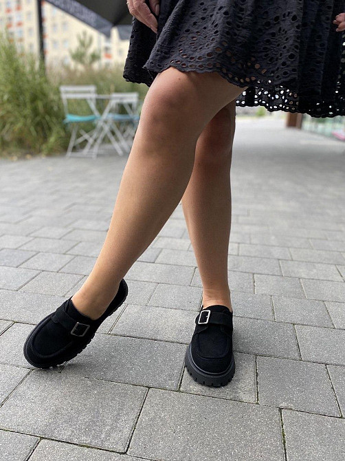 Meideli Лофери жіночі MEIDELI -5 чорні (весна-осінь, замша натуральна) (5993) Коломия - фото 7