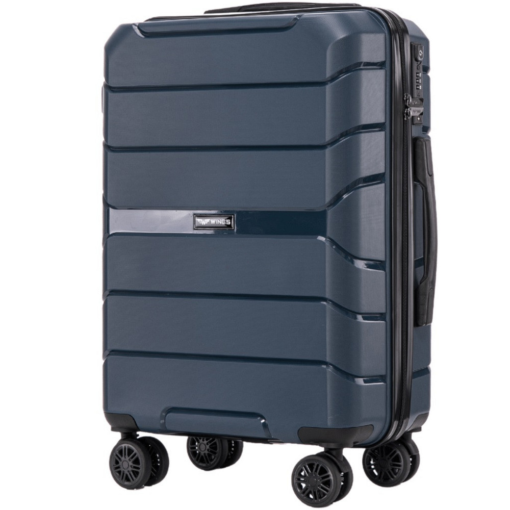 Валіза поліпропіленова WINGS PP06 мала 55 см темно-синя Київ - фото 1