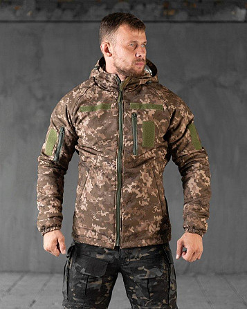 Зимняя мужская тактическая куртка Softshell OMNI-HEAT пиксель L Киев - изображение 12