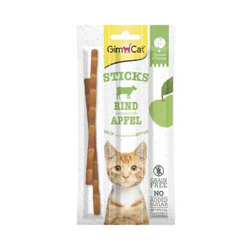 Ласощі GimCat Superfood Duo-Sticks для котів палички з яловичиною та яблуками 3 шт Київ