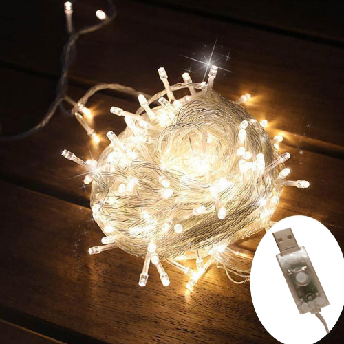 Світлодіодна гірлянда 50 Led 5м 8 режимів теплий колір USB CW-G-50L5U ColorWay Житомир - изображение 4