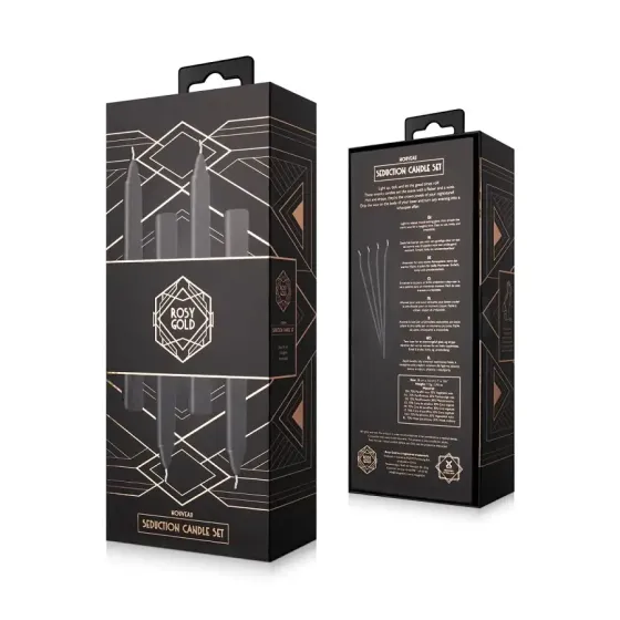 Набір свічок Rosy Gold - Seduction Candle Set - Black Львів