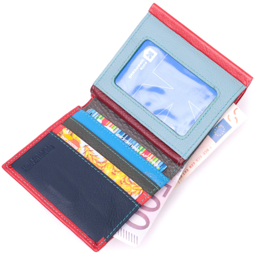 Женский кошелек среднего размера из натуральной кожи ST Leather 19496 Красный Киев - изображение 5