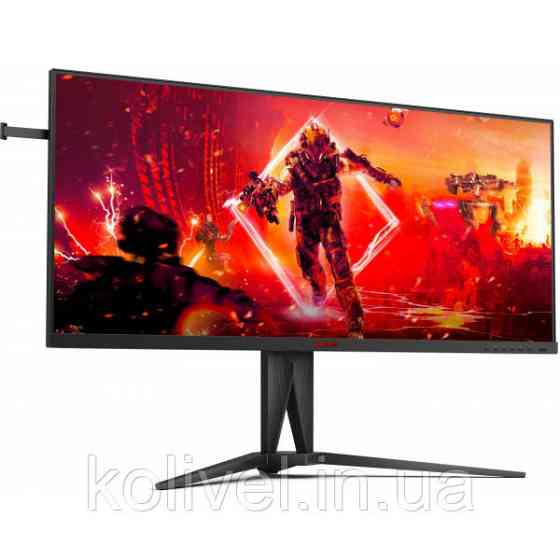 TFT 40" AOC AGON AG405UXC, WQHD, IPS, 144Гц, 1ms, 2xHDMI, DP, USB-C, USB-hub, HAS, чорний з червоним Київ