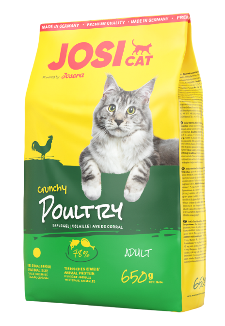 Сухий корм JosiCat Crunchy Chicken з м'ясом свійської птиці, 650 г Вінниця - фото 1