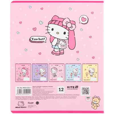 Тетрадь Kite Hello Kitty, 12 листов, клетка (HK25-232-1) Винница