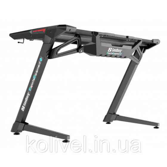 Стіл ігровий Sandberg Fighter Gaming Desk 2, Black 1,2x0,64x0,77м. (640-93) Київ