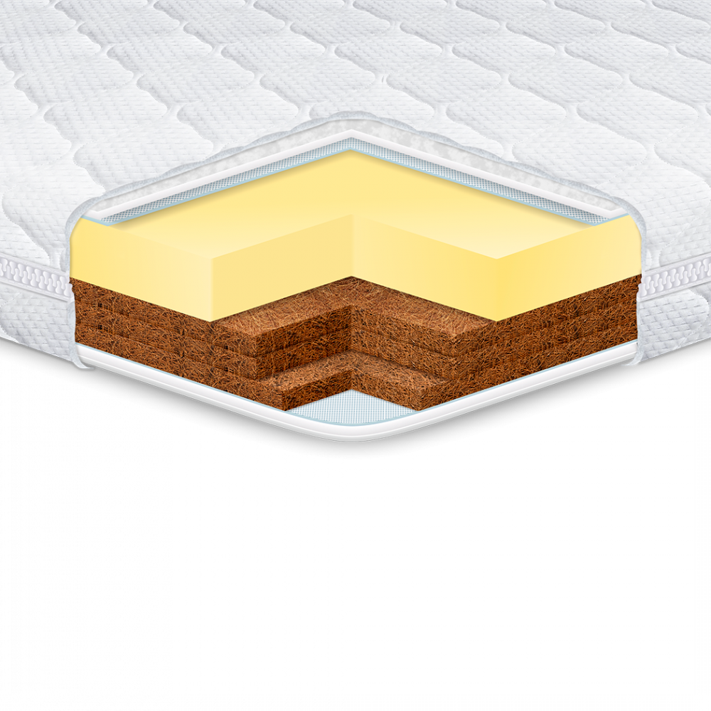 Детский ортопедический беспружинный матрас Kiddy Visko-Сocos (Кидди Виско Кокос) ТМ Еurosleep 70х140 Харьков - изображение 1