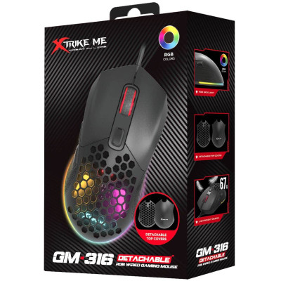 Мишка Xtrike ME GM-316 USB RGB Black (GM-316) Вінниця - фото 5