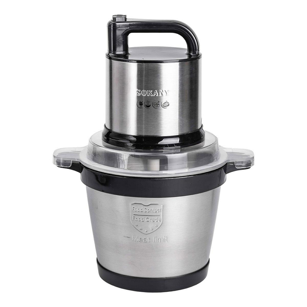 Чоппер измельчитель с чашей 3,5 литра мясорезка 4 лезвия нержавеющая сталь мясорубка Sokany SK-7028 Киев - изображение 4