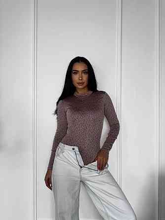 Жіночий стильний сяйний боді фукра з блискітками Рожевий, 46/48 Одеса