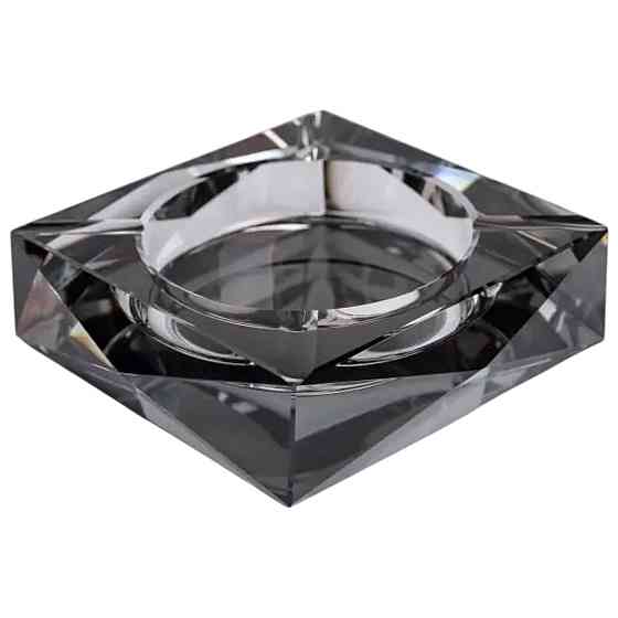 Yiwu Скляна попільничка для сигарет 13х13х4 см попільничка квадратна настільна Сіра HP-4-131 Коломия