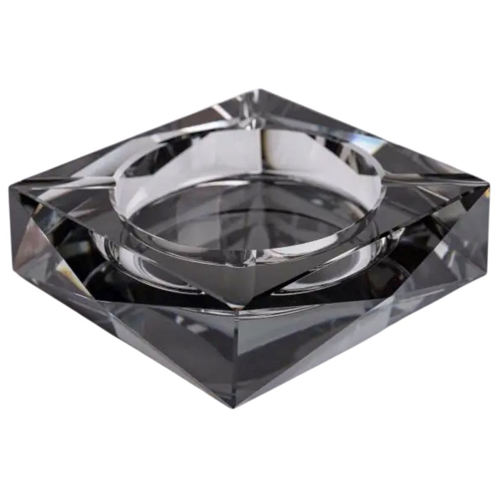 Yiwu Скляна попільничка для сигарет 13х13х4 см попільничка квадратна настільна Сіра HP-4-131 Коломия - фото 2