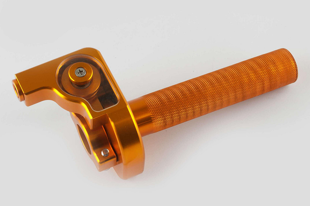 Ручка газу короткохідна (тюнінг) (жовта) RIDE IT Київ - фото 1