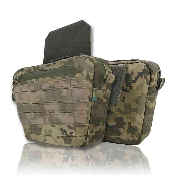 Сумка-напашник XL Kiborg GU Cordura Pixel. Сумка напашник пиксель с велкро панелью Киев