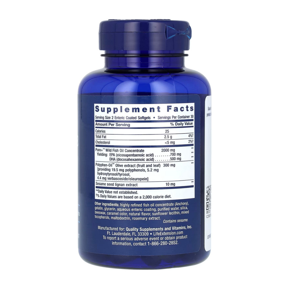 Супер Омега-3 Life Extension Super Omega-3 60 softgels Киев - изображение 2