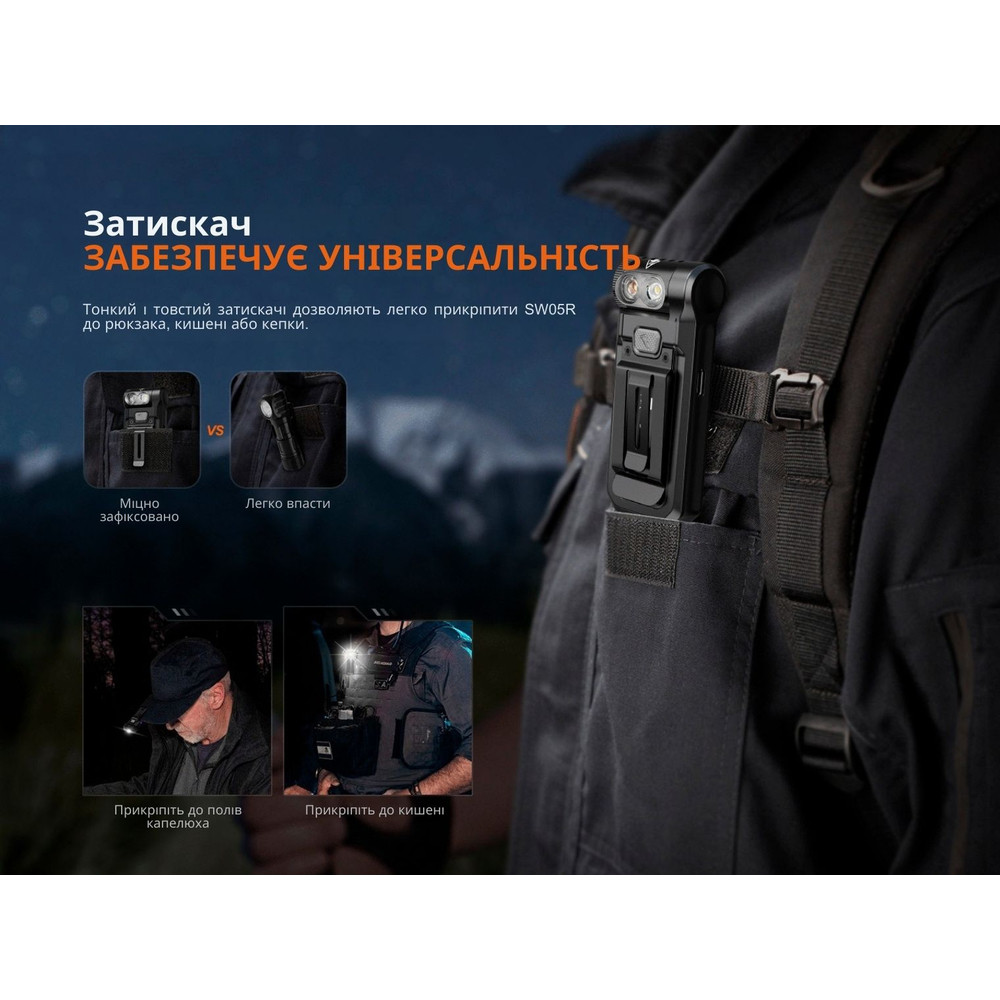 Ліхтар ручний Fenix SW05R-UV LED чорний Киев - изображение 12