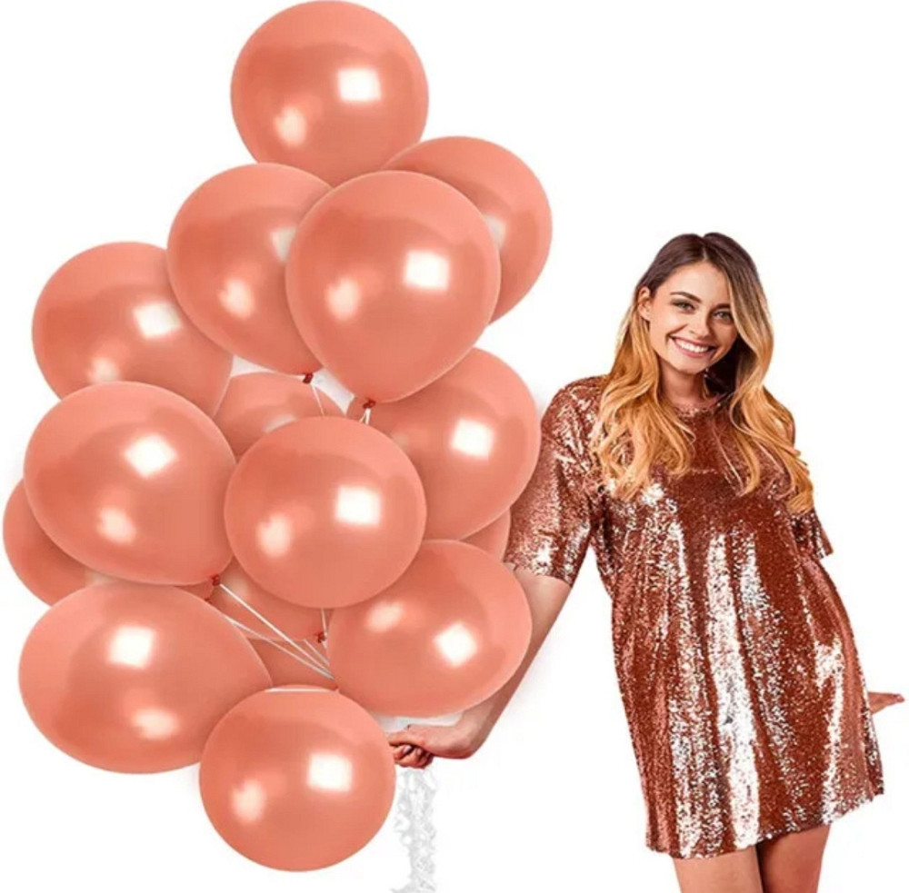 Шарики латексные металик розовое золото 12'' 30см Киев - изображение 1