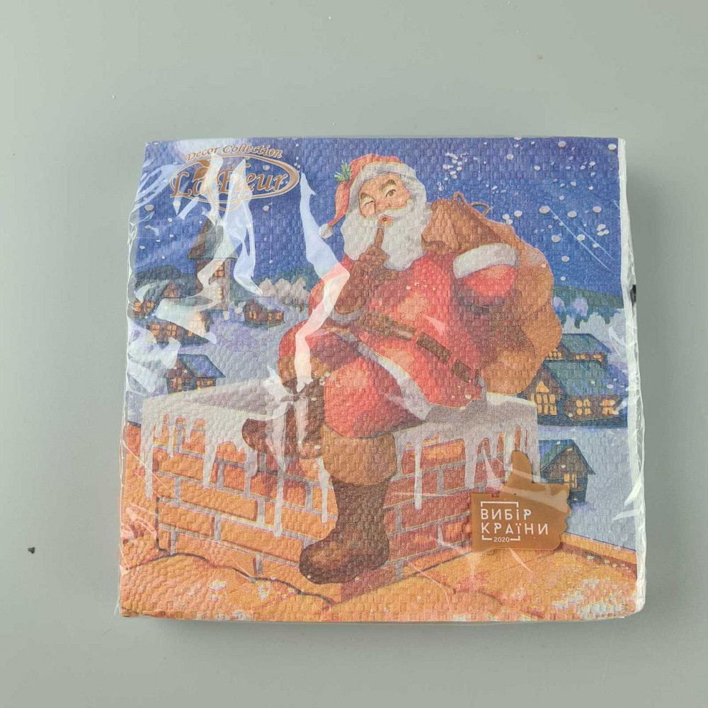 Новогодняя салфетка (ЗЗхЗЗ, 16шт)  La Fleur "Магия подарков" (711) (1 пачка) Харків - фото 1