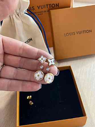 Луї Віттон сережки/Louis Vuitton сережки з кулонами Одеса