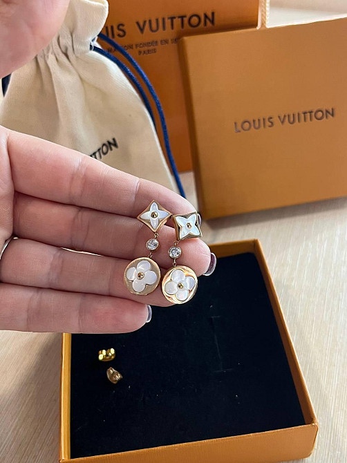 Луї Віттон сережки/Louis Vuitton сережки з кулонами Одеса - фото 4