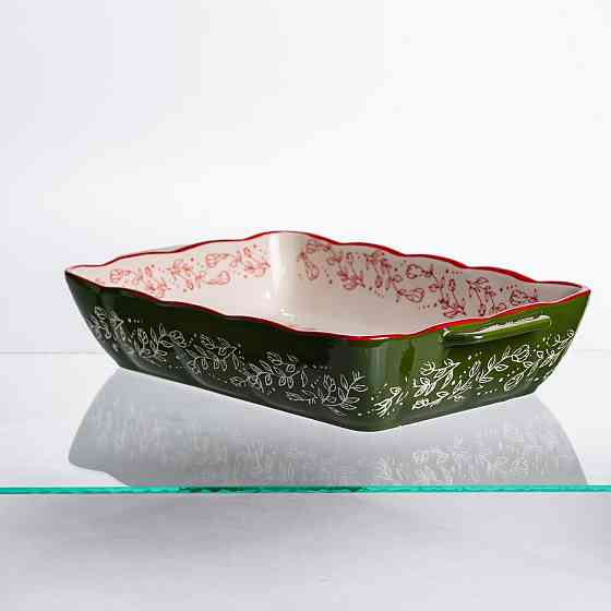 Yiwu Форма для запікання Vintage 33×21×5.5 (см) прямокутна з ручками Зелена HM05-11 Коломия