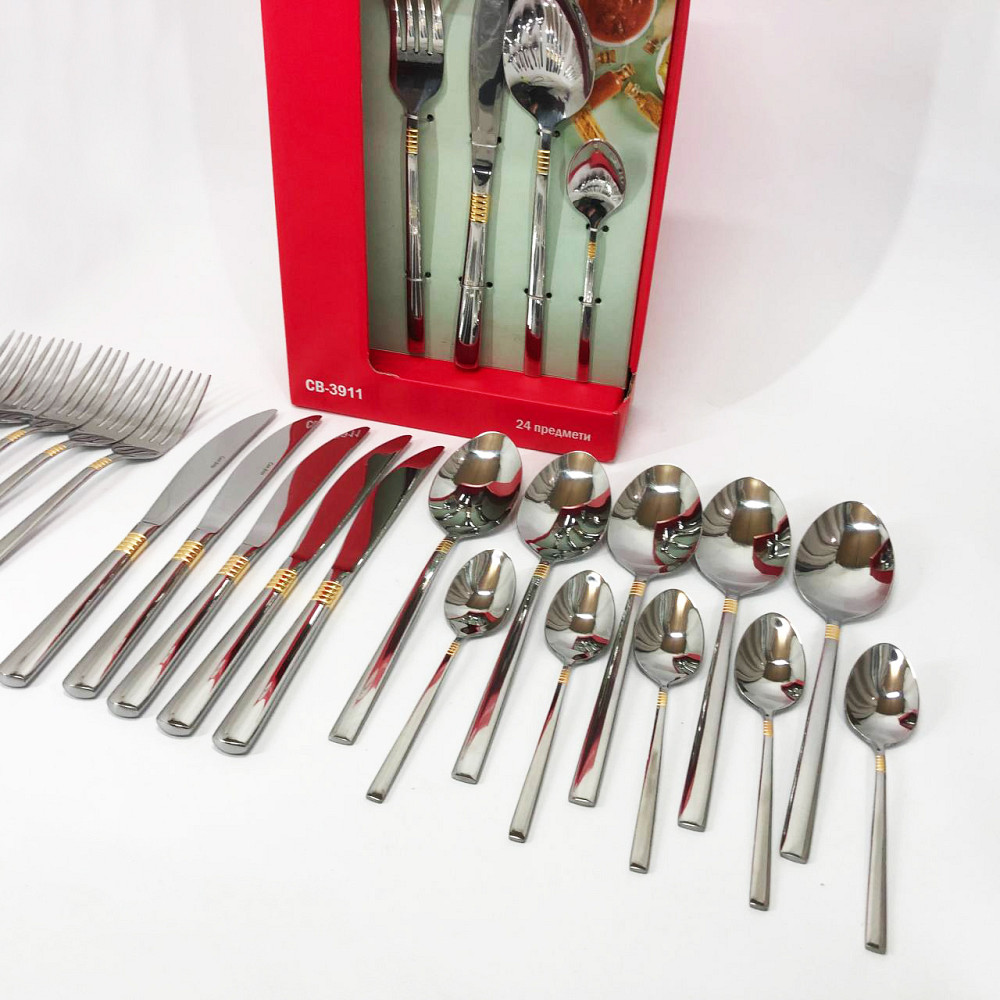 Набір столових приладів 24 предметів Con Brio CB-3912 KV-60 Львів - фото 3