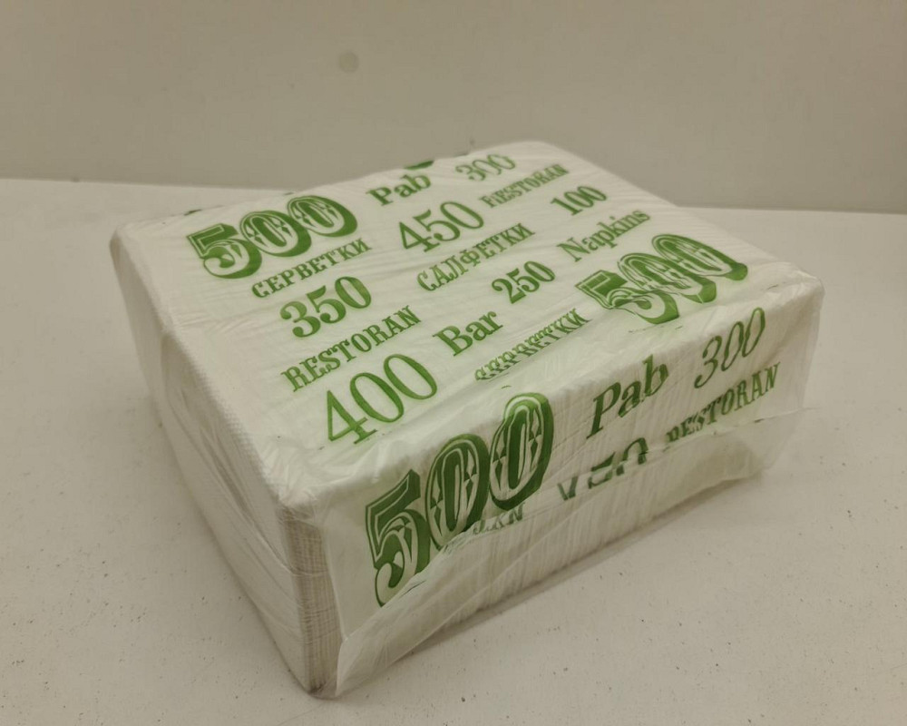 Серветка паперова 400лист Фуршет біла (ЗЕЛЕНА) (1 пачка) Харків - фото 4