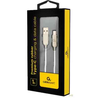 Дата кабель USB 2.0 AM to Type-C 1.0m Cablexpert (CC-USB2R-AMCM-1M-W) Винница
