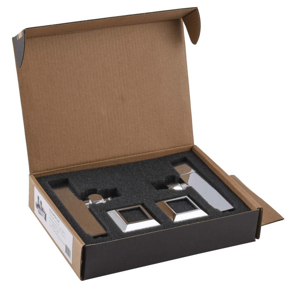 Набір Кран напівоборотний кутовий з американкою SOLOMON LUX 1/2″ CUBE CHROM 8888 (1уп.) (000021913) Київ - фото 8