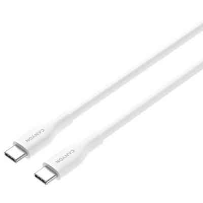 Дата кабель USB-C to USB-C 1.0m CC60SC10 60W Silicon White Canyon (CNS-CC60SC10W) Вінниця