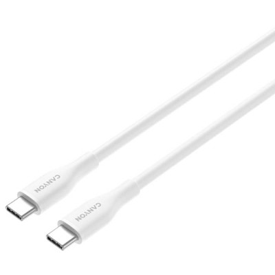 Дата кабель USB-C to USB-C 1.0m CC60SC10 60W Silicon White Canyon (CNS-CC60SC10W) Вінниця - фото 3