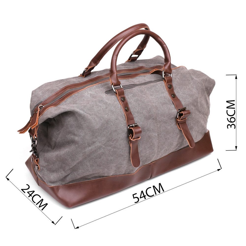 Дорожня сумка текстильна велика Vintage 20165 Сіра Київ - фото 4