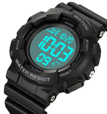 Чоловічий наручний спортивний годинник Skmei 2081 Чорний з білим Київ