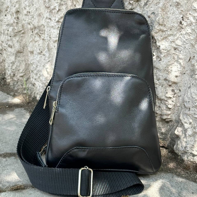 Сумка Гладкий Слинг Yozone через плечо мужская,  сумка мессенджер с широким ремешком 29х19х6 смMasterSem Киев - изображение 1