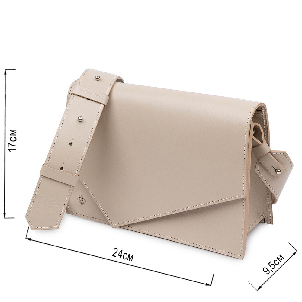 Кожаная женская сумка GRANDE PELLE 11568 Бежевый Киев - изображение 3