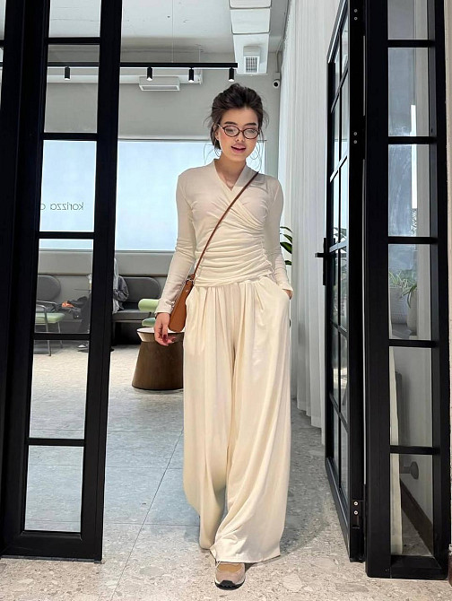 Женский стильный повседневный комплект двойка ангора Молочный, 42/44 Одесса - изображение 8