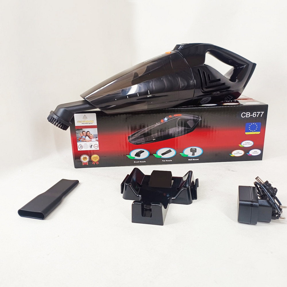 Портативний пилосос для автомобіля бездротовий потужний Crownberg CB-677 150Вт, Якісний автопилосос SY-48 Львів - фото 2