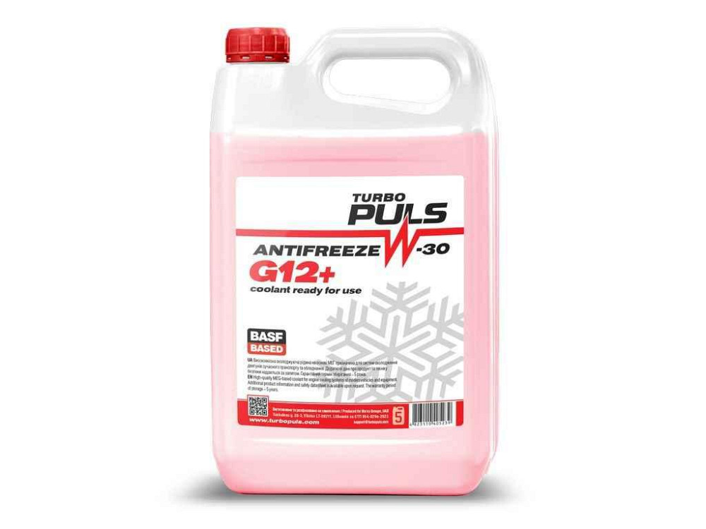 Антифриз готов 5л Красный -30 G12 4,5кг канистра ТМ TURBO PULS Киев - изображение 1