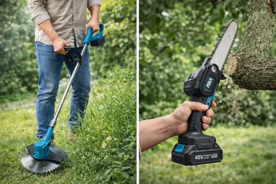 Комплект 2в1 газонокосилка MK-150B и мини пила аккумуляторная 6 дюймов 800 W Коломыя